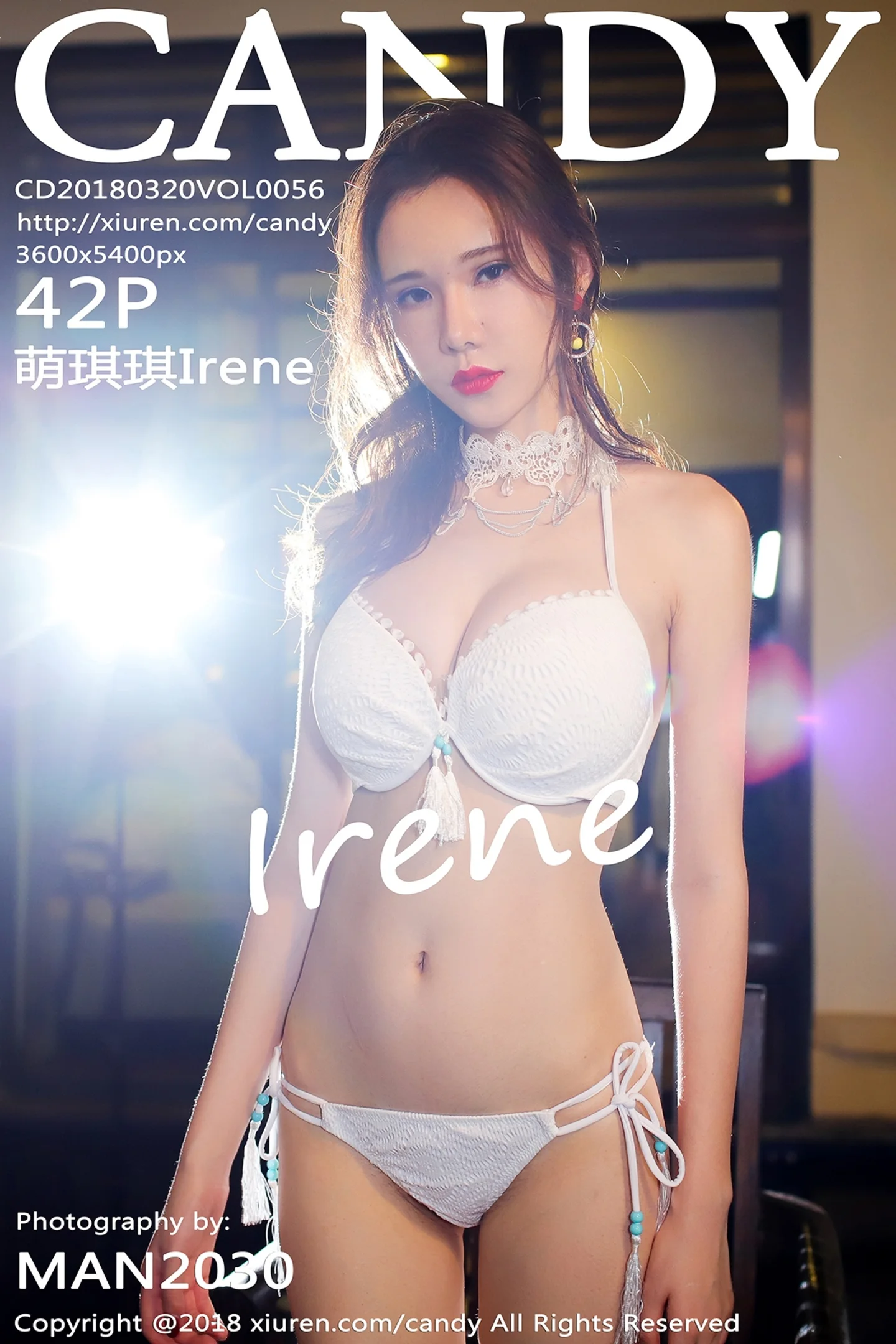 [Candy糖果画报]Vol.056_女神萌琪琪Irene沙巴旅拍肉色吊带丝袜秀翘臀诱惑写真42P-秀人网 - XiuRen.Pro